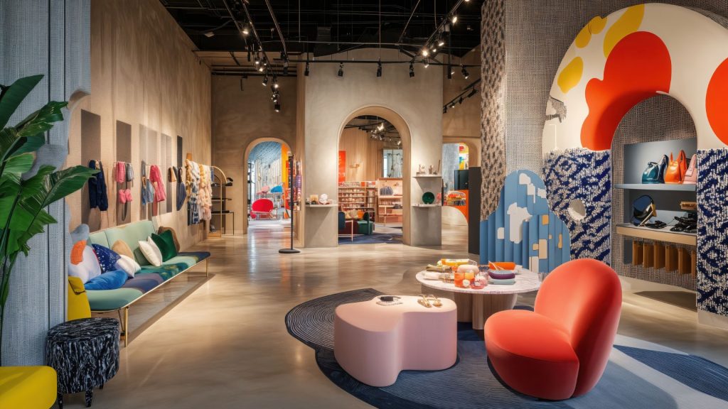 Colorful Interior of A Commercial Store